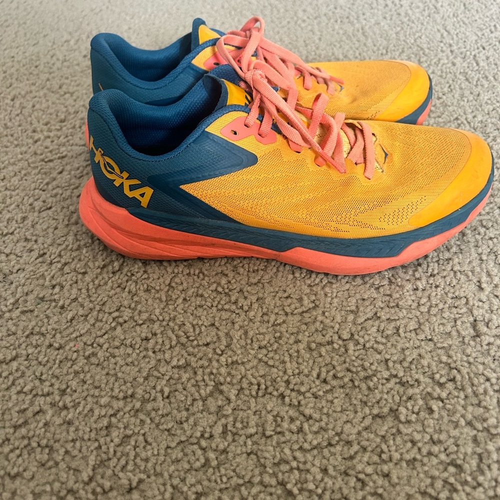 Hoka One One Women's Shorts - Vibrant Yellow and Coral